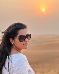 Kavya Kalyanram Instagram - Sun Sand and Reflections ☀️ 
.
.
Clearly zero effort went into that caption 🙃
.
.
📷 : @chandurdc