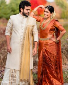 Keerthi shanthanu Instagram - This was one fun & quick shoot at #canada for @debonairdesigner 🧡
With Anbarey @rjvijayofficial 🧡
Love alllllll the pics @emphotography_1 🧡 Ur team ❤️‍🔥
