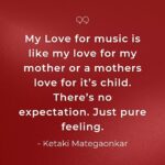 Ketaki Mategaonkar Instagram – My Love for music is like my love for my mother or a mothers love for her child. There’s no expectation. Just pure feeling. – Ketaki Mategaonkar

#ketakimategaonkar #music #artist #musician #singer #explorepage #instagram #instagood #love #instadaily #quotes #quoteoftheday #quotestoliveby
