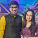 Ketaki Mategaonkar Instagram - Incredible Time With Incredible People ☺️💜 Don’t forget to watch Chala Hawa Yeu Dya tomorrow! #ketakimategaonkar #panghrun #chalahawayeudya #laugh #funtime
