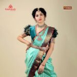 Kushee Ravi Instagram - In vibrant hues of gold and green, A pattu saree choose to tread, Its silken threads, soft to the touch, I feel like a queen, I feel like a star Inframe @iamkusheeraviofficial With intricate designs and rich textures, she looks like a true queen. Her elegance and grace are undeniable, making her a sight to behold Credits - MAU: @dr.durga_worldrecordholder Assistant MUA: @make_over_by_nirmala Photography: @photoboothcaptures , @niteshmehta_photography Jewelry Patner: @thespatika Let's grab our favorite sarees today on the below platforms 1. Vist and shop on website www.kalamandir.com 2. Order any remarkable piece of your favorite saree by sharing its screenshot on our WhatsApp number➡️9852 9852 99 3. Watch our daily INSTAGRAM LIVE SHOWS to grab your favorite saree at the best price offered by Kalamandir. Enjoy the best of saree shopping at KALAMANDIR - Where safety is a priority ( all products dispatched go thru thorough sanitization meeting all norms of safety for our esteemed #SilkSaree #TraditionalIndianAttire #IndianFashion #SpecialOccasionWear #ElegantSaree #SophisticatedStyle #pattusaree #blueandgold #indianfashion #elegancepersonified