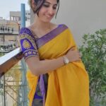Kushee Ravi Instagram - embracing six yards grace.😍❤️🤩 . . . Vc : @thiz_iz_rocky Bangalore, India