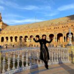 Kyra Dutt Instagram - For all you Star Wars Fans! Location “Palace of the kingdom of Naboo” / Plaza De España! #MayTheForceBeWithYou! Sevilla is a dream to shoot in because of the fantastic light. It’s like warm sunshine on a winter day. An aesthetically beautiful city.❤️ #StarWars #Sevilla Plaza de España