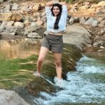 Lahari Shari Instagram - Chasing happiness like 🌊✨ Standing on a tiny sloop in a stream, living my best life! Feeling the good vibes, I couldn't help but smile and strike a pose. Embracing every moment of pure bliss. 😇 Photographer : @troyphotographyofficial #GoodMorning #happysoul #happyday #lovenature #PositivityOverload #lifeisamazing #LivingMyBestLife #SmilingFromEarToEar #PositivityOverload #FeelingHappyAsCanBe #actresslife #actress #telugucinema #telugumovies #hyderabad Hyderabad