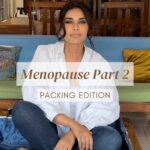 Lisa Ray Instagram - So I thought of this tongue in cheek way to illustrate some of the lifestyle changes and menopausal hacks I’ve incorporated into my life. I need to start by sharing that for much of my life, travel was as natural as breathing. I covered the globe for work and on my time off wandered across countries and continents in a way that seems effortless today. Then cancer, chemo, menopause and marriage followed in quick succession and my travel career changed. I still have a taste for adventure but with waning energy levels and menopausal after effects I can’t fly without my supplements. I highlighted just a few because I’m wary of being prescriptive- please consult a gynaecologist or accredited naturopath who will subscribe according to your needs. I can’t enter an airport without a shawl AND fan because my internal temp regulation is out of whack. The yoga mat is to combat those morning aches (sometimes I carry my own pillow because of humiliating micro-injuries when I slept wrong or yawned while stretching!) Can we talk about sleep challenges? There’s a correlation between lack of sleep and hormones, but fortunately there’s natural herbs for that. The water-pick is easier on my gums. Hylaronic acid for dry skin not just wrinkles. (Reminds me- I forgot vaginal moisturiser- the dryness and atrophy down there is a one way street without a u-turn) Of course I love comfy undies. Don’t love shape wear, but use it occasionally to wrangle the evolving body. Let’s make menopausal bodies sexy! Like a Bollywood heroine of the 30s or Rubens’ women - can’t we make the leap to embracing our very natural and earthy shape-shifting curves? I don’t really use hair extensions often but my hair is definitely thinning quicker than Justin Trudeau’s voter base. …continued in comments #menopause #menopauseawareness #menopausesupport #tacklingtaboos