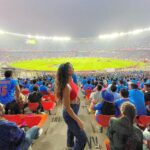 Lopamudra Raut Instagram - Bled blue when we played green ! The most iconic match each time, India vs Pakistan !! 🇮🇳🇵🇰 #worldcup #cricket #indvspak #indiavspakistan #cricketworldcup2023 Narendra Modi Stadium - Ahmedabad