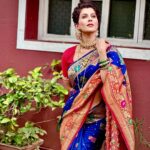 Madhavi Nimkar Instagram - I love it 💖 I draped it 🦋 . . #instagram #blue🫶🏻 #wednesday