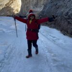 Madhu Sharma Instagram - Trekking is a wonderful way to connect with nature, get exercise, and challenge oneself. It can also be a source of peace and rejuvenation, as well as an opportunity for personal growth and adventure. Whether you are trekking alone or with friends, it’s an activity that can bring a lot of joy and satisfaction. #trekking #trek #trekkinglovers #trekindia #trekhimalayas #chaddartrek2023 #leh #ladakh #happy