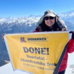 Madhu Sharma Instagram - My trekking experience of 2022 .. started with #bharamtal #deoriatalchandrashilatrek #sandakphutrek #rupinpasstrek and finally #bodhpathritrek ..what a experience… can’t express in words but you can see the happiness on my face