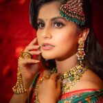 Megha Chakraborty Instagram - NAVRATRI DAY 6 featuring @chakrabortymegha as the Modern Indian Goddess where she represents the color Green💚 . Shoot Concept & Designed By:- @nehaadhvikmahajan @bridalsbynam . 💄MUA , Hair & Styling :- @nehaadhvikmahajan . Assisted By :- @styleby_vaishnavi . 🥻Saree :- @neerusindia . 💍Jewelery :- @sonisapphire . 🎥:- @deepak_das_photography @kakali_das_photography . #meghachakraborty #makeup #ootd #nehaadhvikmahajan #makeupbyme💄 #nammakeovers #bride #to #be #bridal #look #bridalmakeupartist #destinationweddingmakeupartist #weddingmakeup #hair #hairstyling #nammakeovers #bollywood #television #makeupartist #mumbai #traveller #all #over #the #globe