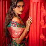 Megha Chakraborty Instagram - NAVRATRI DAY 6 Look featuring the beautiful @chakrabortymegha in a Modern Goddess Avatar where she represents Color Green, 6th Color of Navratri ❤️ Shoot Concept & Designed By:- @nehaadhvikmahajan @bridalsbynam . 💄MUA , Hair & Styling :- @nehaadhvikmahajan . Assisted By :- @styleby_vaishnavi . 🥻Saree :- @neerusindia . 💍Jewelery :- @sonisapphire . 🎥:- @deepak_das_photography @kakali_das_photography . #meghachakraborty #makeup #ootd #nehaadhvikmahajan #makeupbyme💄 #nammakeovers #bride #to #be #bridal #look #bridalmakeupartist #destinationweddingmakeupartist #weddingmakeup #hair #hairstyling #nammakeovers #bollywood #television #makeupartist #mumbai #traveller #all #over #the #globe