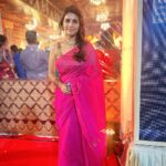 Megha Chakraborty Instagram - I just love Bengali attire 🩷 Click : @sahilphull #meghachakraborty #festivaloutfit #durgapuja #pink #rani #bengali #bongbeauty