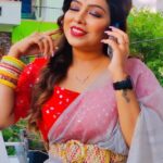 Meghashree Instagram - Sanju....🙋🙈❤️🧿 . . Saree: @_unique_sarees_