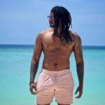 Michael Ajay Instagram - Embracing the bulk / Dad bod era.😌 📸 : @allthingssameer #michaelajay #maldives #bulking #bulk #beachlife #divingtrip #bluewaters #traveler Maafushi Island