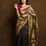 Mirnalini Ravi Instagram - In my Element 🧞‍♀️ Styling - @rashmi_angara Saree - @taneira_sarees Jewellery - @shopriyaaofficial @mangatraijewels Photographer - @_anupphotography