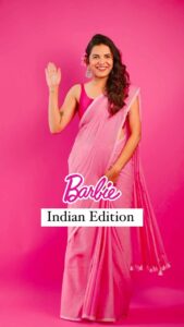 Mitali Mayekar Instagram - What if Barbie was Indian?💖
.
PS- This Barbie is sick of pink now.😂🙈
.
.
Outfits- @suta_bombay 
Video by- @shrutisbagwe 
#barbie #barbiemovie #indianbarbie #barbiepink #pink