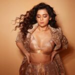 Mithila Palkar Instagram - Bringing in the festive szn shine ✨ Wearing @tatwammcouture Choker @varnikaaroraofficial Bag @haands_free Makeup @sahithya.shetty Hair @suhasshinde1 📸 @shivamguptaphotography Styled by @shreejarajgopal @drapingdreams.inc