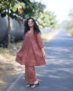 Mukta Barve Instagram - OUT OF STOCK! 

~ Your favourite Coord set is here! 

Dresscode : FMB-001

*Limited stock available* 

• DM us to get this exclusive outfit, tailor - made just for you!! 

- Orders will be taken until stock lasts. so, Hurry Up! 

In frame : @muktabarve ❤️

MUA : @gayatridhanve_mua 

Shot by - @prashantdhanvephotography 

#womenwear #cottoncoordsets #womenfashion #indianfashion @retro #fashionblogger #fashionstyle #sustainablefashion #cotton #ootd #style #styling #actor #fsshionista #muktabarve #collaboration #marathimandaldubai #dubai #clientdiaries #client #dubaiexpact #dubai🇦🇪 #online #homegrown #brand #onlinebusiness #onlineshopping #vocalforlocal #india #marathimulgi #fashiongram