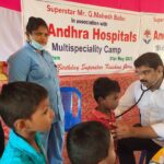 Namrata Shirodkar Instagram - On the occasion of Superstar Krishna garu's birthday, a multispecialty health camp was held in Burripalem, organized by Andhra Hospitals in association with Superstar Mr. G. Mahesh Babu. Various specialties like General Medicine, General Surgery, Pediatrics, Cardiology, Obstetrics, and ENT. The camp also included an informative session on common health issues. Over 126 children and adults received specialty consultations, investigations, and medicines at the camp. Dr. P. V. Rama Rao, Chief of Children's Services & Director at Andhra Hospitals, led the 34th camp in this village, along with the dedicated team of doctors, nurses, lab technicians, and pharmacists. We are immensely grateful to Andhra Hospitals for their exceptional service and commitment to improving community health. 🙏❤️ @urstrulyMahesh @namratashirodkar