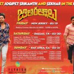 Naveen Instagram - #JathiRatnalu blockbuster tour comes to America this weekend . We are going to be there in New jersey on Friday , Dallas on Saturday and Bay Area on Sunday. Check your shows and come watch with us. Life ey oka zindagi aipoindi . Unnadi okate zindagi. Come let’s celebrate and dance together . Book your tickets now America . This is going to be madness !