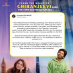 Naveen Instagram - My first meeting with Megastar Chiranjeevi garu @chiranjeevikonidela . Yenno yella ga eduru chustunna kshanam idi ❤️ Mee review vintunanta sepu maaku goosebumps vachayi sir. Beyond excited that you loved the film so much sir. Guys. We hope you guys will also love #MissShettyMrPolishetty as much tomorrow on Sep 7th. Thank you for filling us with courage @kchirutweets sir and always inspiring actors like me to dream big ❤️🙏 come with your families and laugh . See you at the theatres tomorrow everybody ❤️🙏