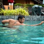 Neil Bhatt Instagram - Swimming through life with Mahadev on my back 🕉️ नमः शिवाय 🙏🏽 #mahadev #om #harharmahadev