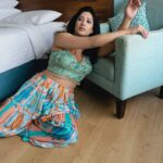 Niharica Raizada Instagram - Sea Green Lounge Hair @makeover_by_rudhra Makeup @makeoverbyshreeja Shot by @funky_capturezz Wearing @aynaaworld Styled by @banthia.kapil
