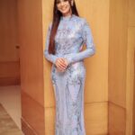 Nimika Ratnakar Instagram - Deep blue ocean 🌊 🌊🌊 Wearing this beautiful garment by @laxmikrishnaofficial ❤️ Makeup & hair by my favourite @vinothraj_makeupartist 🥰 Captured by dearest @kabir_photography___ 🤩 #shakeitpushpavati #pushpavati #kranti #krantirevolutionfromjan26 #dboss #darshanthoogudeepasrinivas #actor #model #photography #sandalwood #kannada #kannadaactress #actress #movie #nimika #nimikaratnakar #vogue #fashion #design #designer