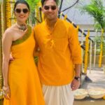 Nimika Ratnakar Instagram - Yellow is normal for all day but today’s yellow is different because it’s my cousin’s haldi 💛 Also look at Me and my brother giving majorrr Haldi vibes !! 🤭🌻 Jewellery: @rentingstoli #shaadiseason #bestfriendswedding #yellow Pune, Maharashtra
