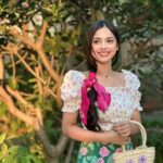 Nitanshi Goel Instagram - Princess of my own fairytale! 🌸🧚‍♀️ . . Product code : Scrunchie: S247025368 Top: 86384144 . . . . #Meesho #meeshoapp #fashion #meeshohaul #meeshofinds