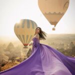 Nupur Sanon Instagram – She is stillness in a world of chaos💜💛🌈

•

📸 : @arik_photoart @cappadocia_photoart 
👗: @dressdociaofficial Cappadocia