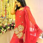 Pakhi Hegde Instagram - ❤️ This beautiful colour I just loved this Ganpati…😍 . . . #festivewear #pakkhi #pakkhihegde #pakhi #pakhihegde Styled by : @tiara_gal @akansha.27 Assisted by : @stylebypriyankaa Outfit - @arpitasulakshana @stylebyriyajn