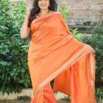 Papri Ghosh Instagram - Happy Sunday 😃 To buy this saree DM @myvastras WhatsApp 9020212345 #saree #photoshoot #myvastras #actress #casual #look Chennai, India
