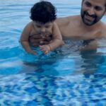 Pooja Ramachandran Instagram - Sundowner at @theflamingobali post the zoo visit. Loved the vibe of the place . We had such a great time with Kiaan in the pool. And the food was just 😋. #sundowner #flamingobeachclub #beach #beachlife #goodvibes Flamingo Beach Club Bali