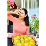 Priyaa Lal Instagram - Love for Mangoes 🧡🥭🥭❤ ... wen I was a kid my mum used to bribe me with mangoes so I would do my homework on time lol #lockdown #love #mango #organic #memories #favorite #fruit #instahealthy #mangoseason #yellow #saturdayvibes