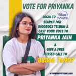 Priyanka M Jain Instagram – Please Support Priyanka 

Login to Disney + hotstar, 
Search for Bigg Boss Telugu 7 
Cast 1 vote to Priyanka Jain and 
Also Give 1 missed call to 8886676907 (Free)

#biggbossseason7 #biggbosstelugu #priyankajain #priyankabb7 #piyu #bb7 #starmaa #disneyplushotstar #BiggBossTelugu7 #priyankaonbbtelugu7 #BiggBossTelugu7 #biggboss7telugu