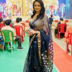 Priyanka Mondal Instagram - শুভ শারদীয়া পুজো ভাল কাটুক সবার Saree from @nallisilksarees