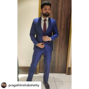 Rakshit Shetty Instagram - Styled by @pragathirishabshetty for ASN premier... Sorry Paggu. Couldn’t get you pics from the show day 🙈