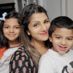 Rambha Instagram - Good morning 🙏 #family#kids#happy#safe#home#celebrity#celebritystyle #celebrityfashion #celebritystylist #accident #cars #fans #public