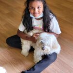 Rambha Instagram - Doggie love ❤️ #dog #love #puppiesofinstagram #kids#naughty #girls#children