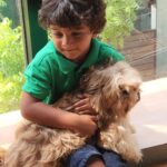 Rambha Instagram - Doggie love ❤️ #dog #love #puppiesofinstagram #kids#naughty #girls#children
