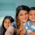 Rambha Instagram - When you have nothing to do #homemakers#housewife #women #celebrity #mothers #energy #reels#kids #naughtiness