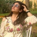 Raveena Tandon Instagram - In an around … soaking up the sun…☀️ Ootd-Outfit - @chandrimaofficial Styled by @poojagulabani