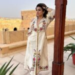 Raveena Tandon Instagram - In an around … soaking up the sun…☀️ Ootd-Outfit - @chandrimaofficial Styled by @poojagulabani