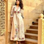 Raveena Tandon Instagram - In an around … soaking up the sun…☀️ Ootd-Outfit - @chandrimaofficial Styled by @poojagulabani