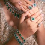 Reem Shaikh Instagram - Styled in the breathtaking emerald and diamond jewels for the royal bride in you. A treat for exquisite taste and allure. Dive into the world of luxury with our stunning emerald and diamond collection. Unveiling THE WEDDING AFFAIR by @Jawahriioffical Makeup @sachinmakeupartist1 Stylist @styledby_khushboorajoriya Photographer @thebhupeshkalal Production - @rayyroomfilms