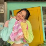 Riddhi Kumar Instagram - Feeling warm and cozy in my handmade knitwear that’ll be soon be available for sale on my website! 🦋 The website will be coming online very soon with handmade knitwear, artwork and more. Stay tuned 🤗