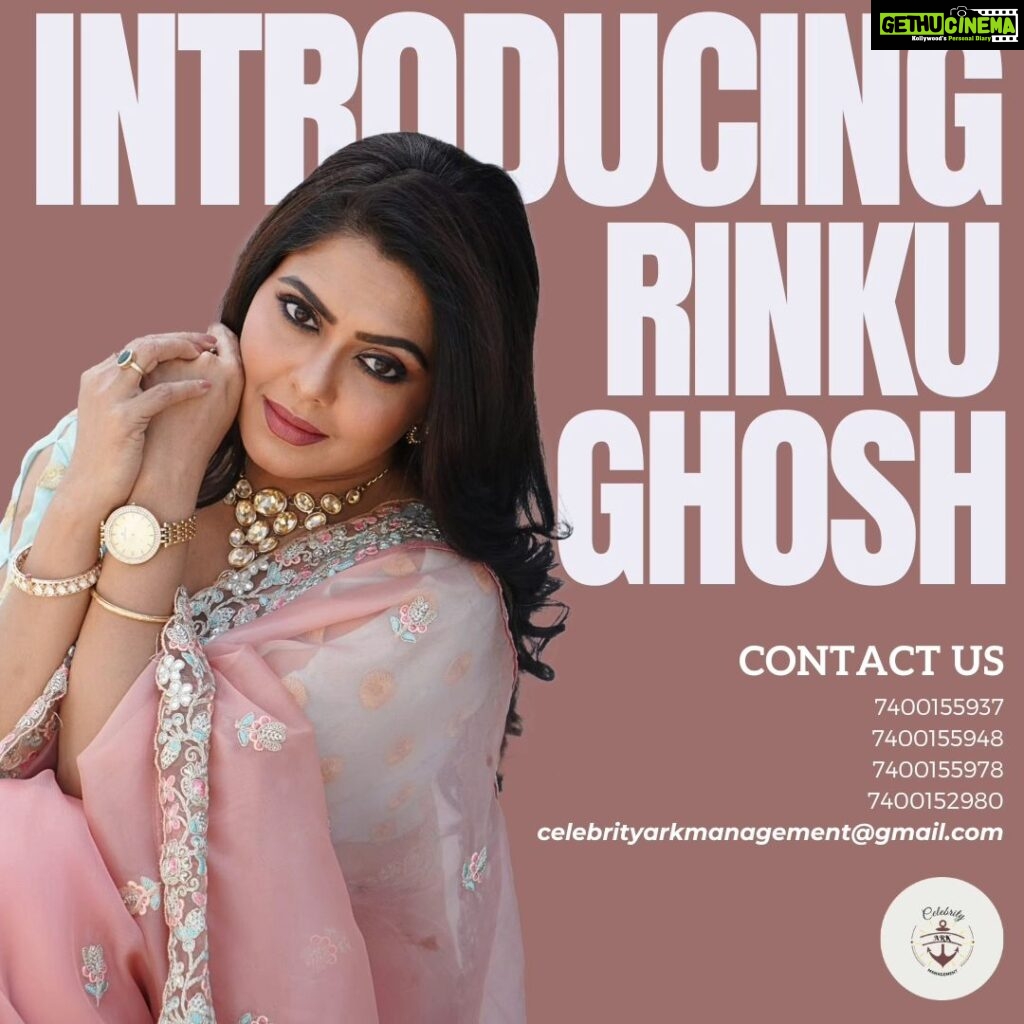 Rinku Ghosh Instagram - We are excited to announce Rinku Ghosh, a well known actress as a part of Celebrity Ark Management. Rinku Ghosh is famous for her roles in Durgesh Nandini, Mrs. Pammi Pyarelal, Junooniyat, amongst others. She is ready to mesmerize you with her incredible talent, versatility, and magnetic presence. So if you are a production house or casting agency looking for an actress to captivate audiences on the big screen All you gotta do is contact us at + 91 74001 55937 or + 91 74001 55948 or + 91 74001 55978 or + 91 74001 52980 and have the amazing opportunity to work with her. #casting #castingcall #castingagency #castingdirectors #castingdirector #movies #ads #TVC #productionhouse #adcampaign #brand #shows #eventhost #shoot #fashion #entertainment @janetscastinghubllp @castingbay @pocketaceshq @filtercopy @chimpandzinc @whiteriversmedia @thebombayfilmcompany @3rdeyeblindprod @curlyhairedrascalsfilms @vavodigital @tistmedia @freshboxmediaofficial @eo2_exp @lifeatalchemy
