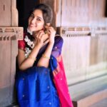 Riya Suman Instagram - Pongalo Pongal!🌾 Happy Pongal !!🌴 Happy Sankranthi !!! 🌻 . . Saree: @thepallushop MUA: @keerthana_makeup_and_hair Hairstyling: @positive4_makeovers 📸:@pariaarclicks