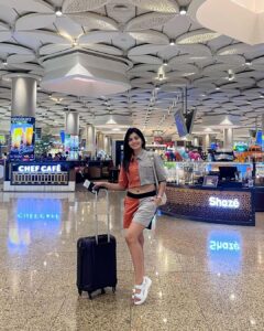 Ruchira Jadhav Instagram - Flying for my Dreams.. ✈️
Off to Vietnam🇻🇳
.
.
.
.
#ruchirasays A step at a time 🎬♥️

#Airportlook
Wearing : @blamblack_clothing 
Styled by : @jidnyasa_98 

#shoot #travel #fly #RuchiraJadhav